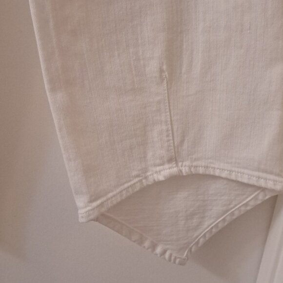 Mother Dagger FloodHighRise Straight Cut V Shaped Hem White Jean S26 Excellent - Picture 7 of 11